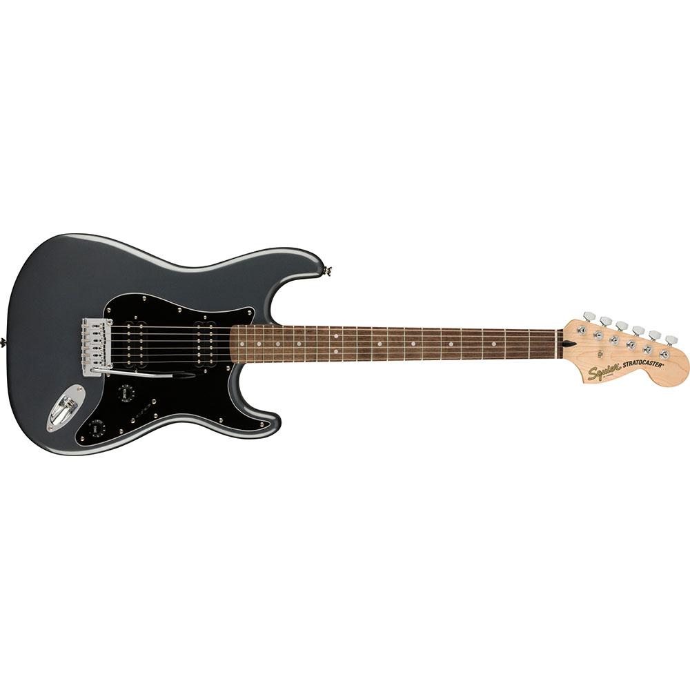 Fender 0378051569 Squier Affinity Strat HH Charcoal Frost Metallic Electric Guitar