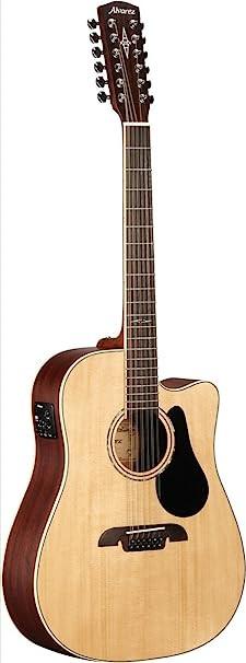 Alvarez AD60-12CE Artist Dreadnought Mahogany Rosewood Natural-Gloss Acoustic Guitar