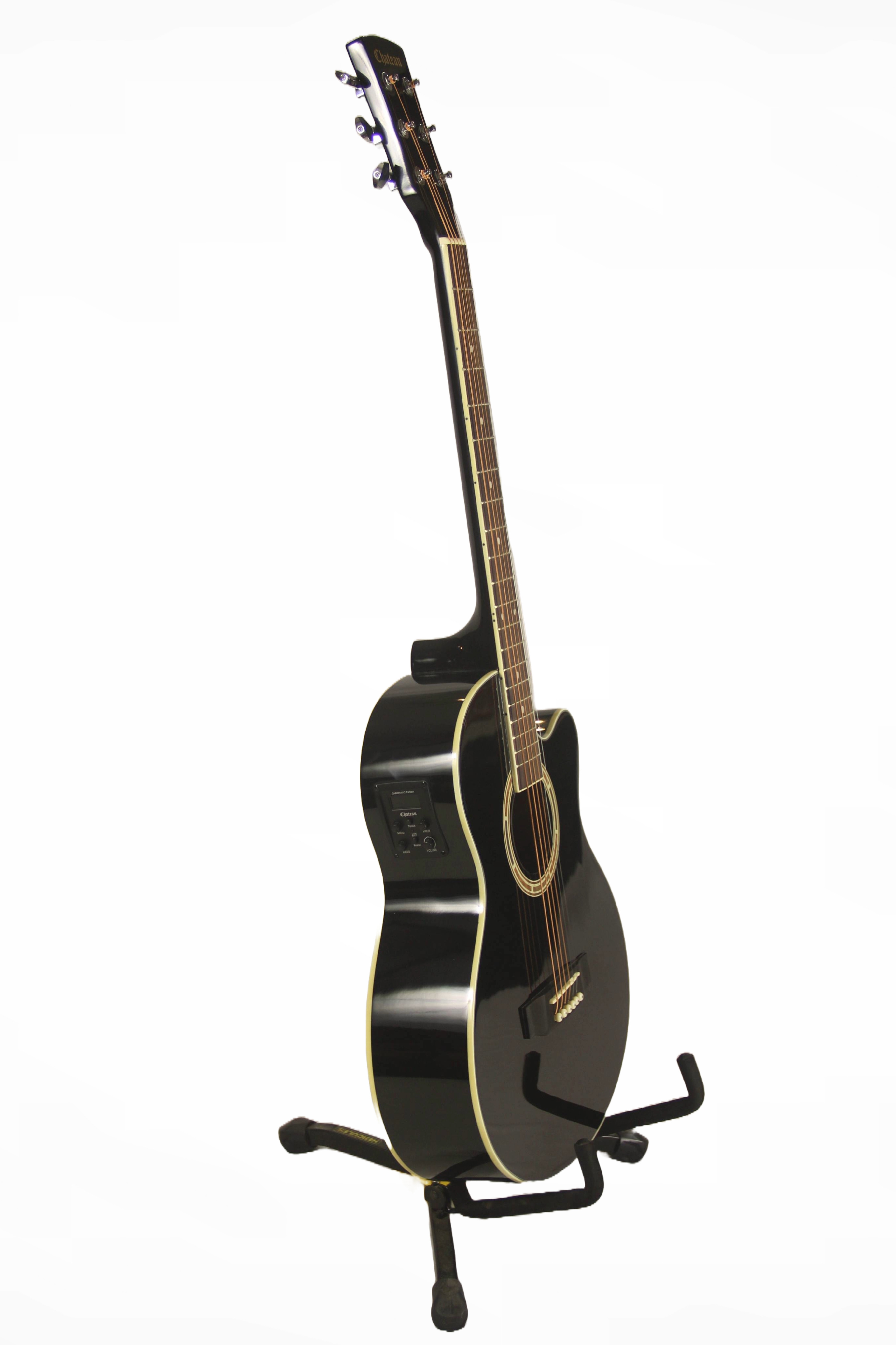 Chateau F121CE 41G Acoustic Guitar - Black with EQ MT-03