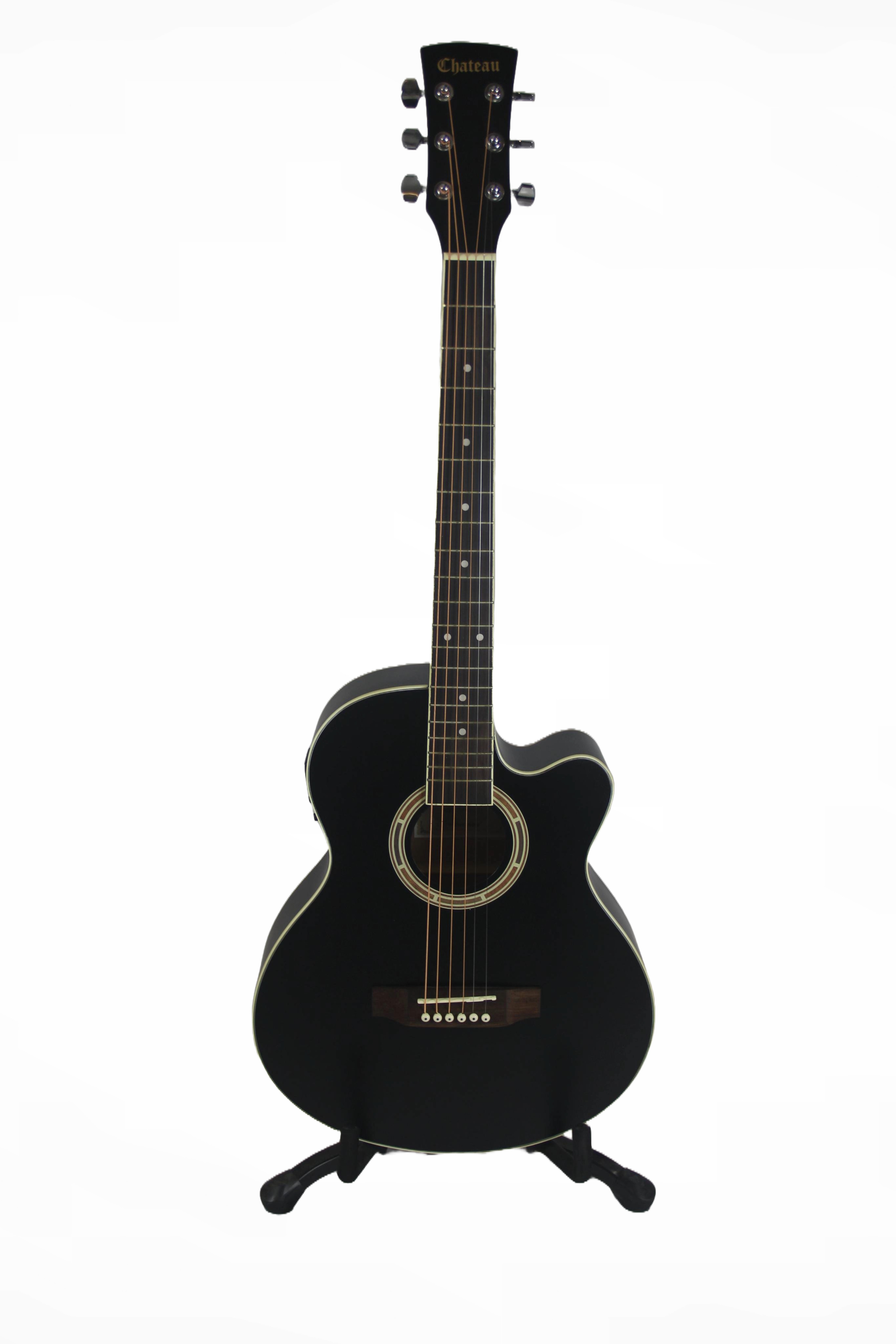 Chateau F121CE 41 M Acoustic Guitar - Black with EQ MT-03