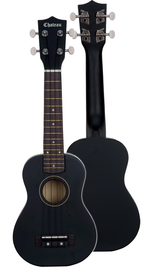 Chateau BAS01BK Bass Ukulele, Black with Bag