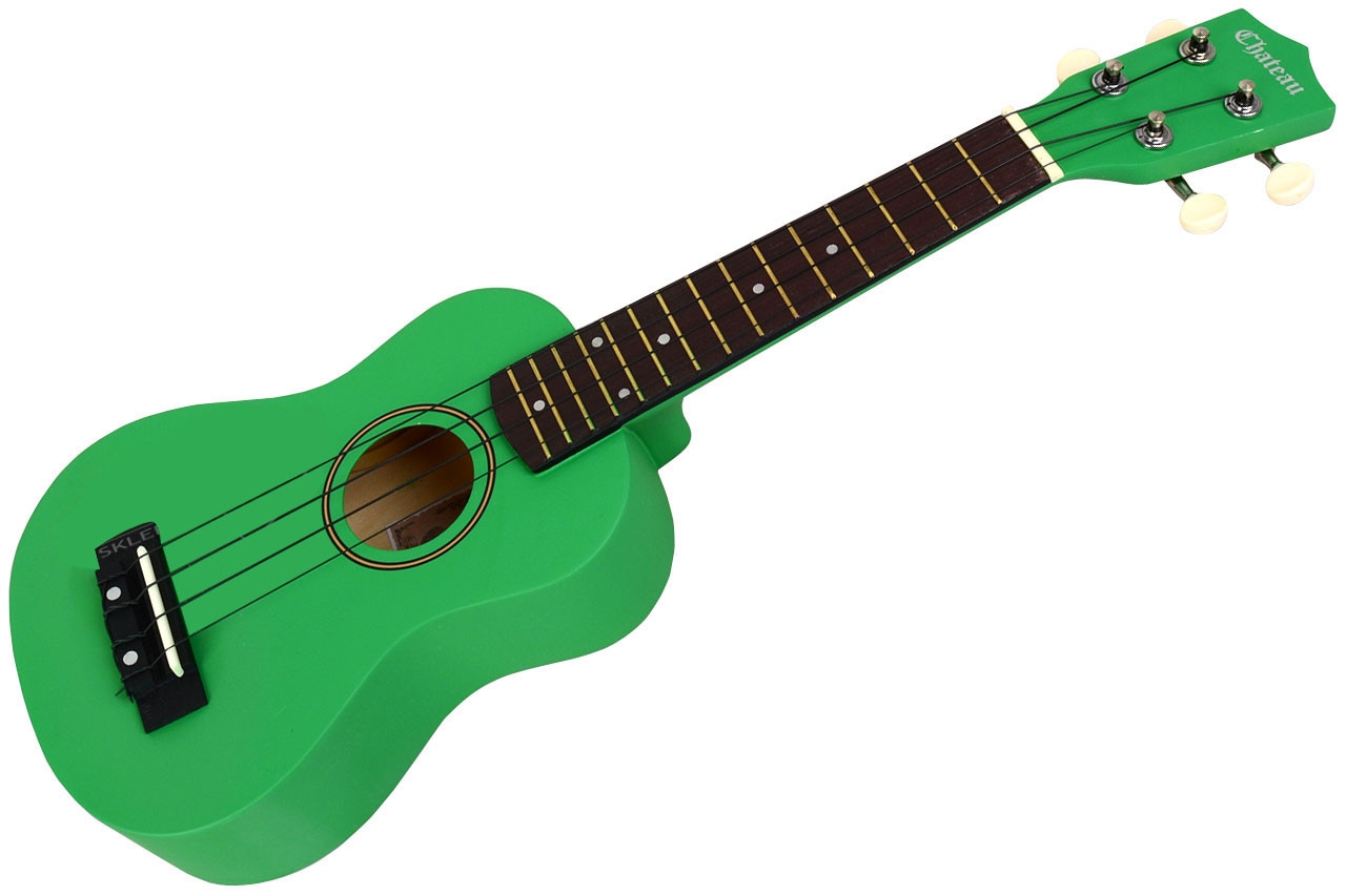 Chateau BAS01GN Bass Ukulele, Green with Bag